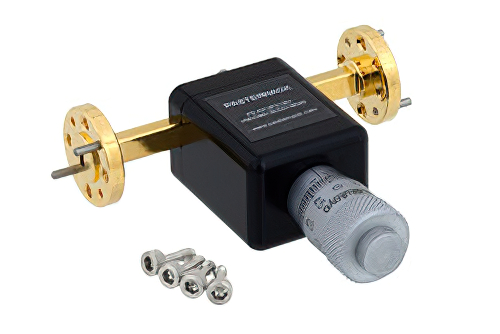 WR-12 波导移相器，0至180度，60 GHz ~90 GHz，UG-387/U圆盖法兰