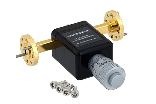 WR-15 波导移相器，0至180度，50 GHz ~75 GHz，UG-385/U圆盖法兰