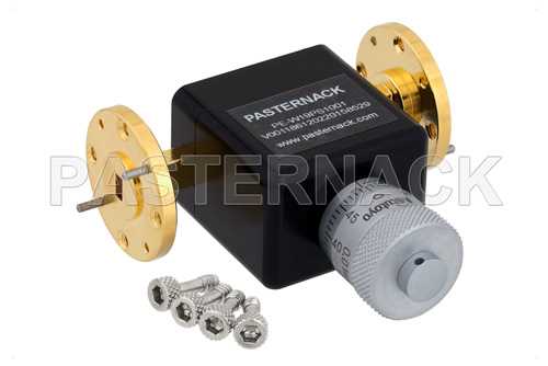 WR-19 波导移相器，0至180度，40 GHz ~60 GHz，UG-383/U-Mod圆盖法兰
