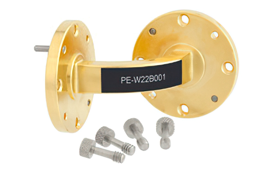 WR-22 Instrumentation Grade Waveguide E-Plane with UG-383/U Flange Operating from 33 GHz to 50 GHz