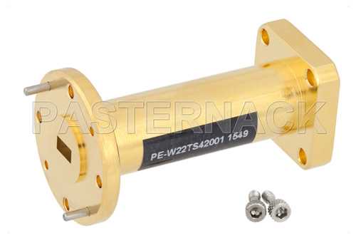 WR-22到WR-42波导转换器，UG-383/U圆盖法兰 转UG-595/U方盖法兰，2英寸