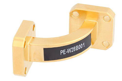 WR-28 Instrumentation Grade Waveguide E-Plane with UG-599/U Flange Operating from 26.5 GHz to 40 GHz