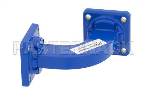 WR-62 Commercial Grade Waveguide H-Plane with UG-419/U Flange Operating from 12.4 GHz to 18 GHz
