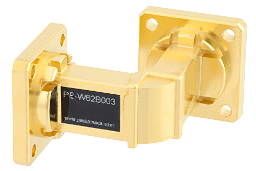 WR-62 Instrumentation Grade Waveguide E-Plane with UG-419/U Flange Operating from 12.4 GHz to 18 GHz