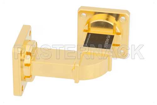 WR-62 Instrumentation Grade Waveguide H-Plane with UG-419/U Flange Operating from 12.4 GHz to 18 GHz