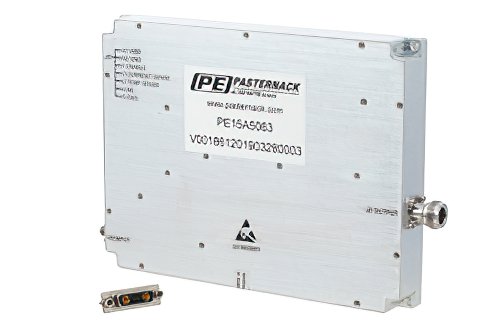 高功率氮化镓（GaN）放大器，增益53 dB，饱和功率200瓦，1 GHz~2 GHz，SMA输入，N型输出，AB类