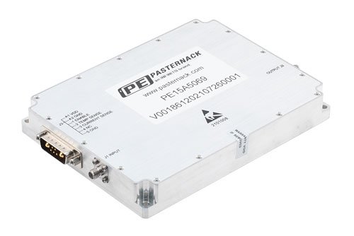 高功率氮化镓（GaN）放大器，增益43 dB，饱和功率20瓦，6 GHz~10 GHz，SMA，AB类
