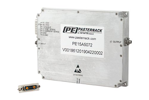 高功率氮化镓（GaN）放大器，增益46 dB，饱和功率40瓦，8 GHz~12 GHz，SMA，AB类