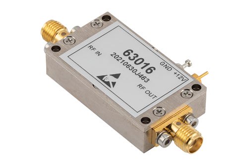 输入保护低噪声放大器，20 MHz~3000 MHz，射频输入功率 1 瓦，增益 25 dB，噪声系数 1.7 dB，12V，SMA