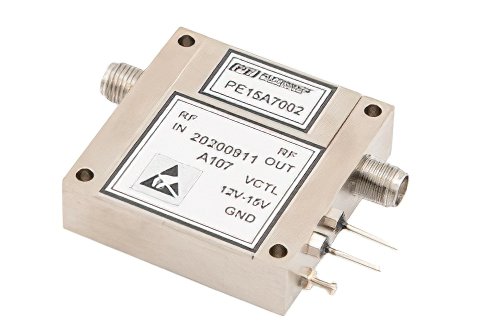 40 dB可变增益放大器，P1dB 15 dBm，500 MHz~4 GHz，增益控制 20 dB，噪声系数4.75 dB，SMA