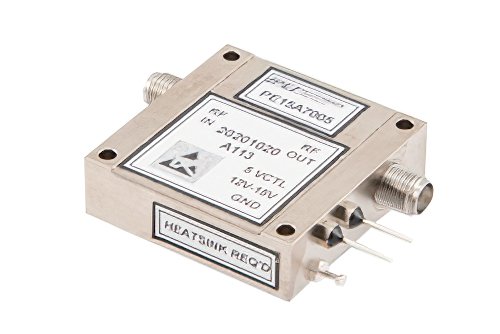 40 dB可变增益放大器，P1dB 15 dBm，4 GHz~12 GHz，增益控制 20 dB，噪声系数4 dB，SMA