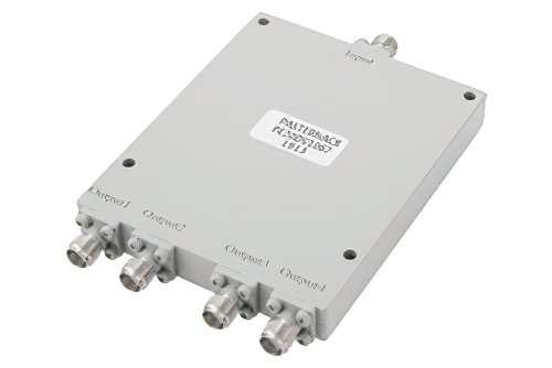 4 路 SMA 功率分配器，2 GHz ~ 26.5 GHz，额定功率为 20 瓦