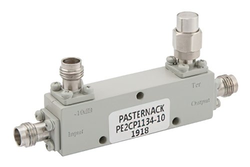 10 dB 2.4mm 定向耦合器，2 GHz ~ 52 GHz ，额定功率为 20 瓦