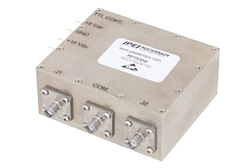 单刀双掷 PIN 二极管开关，工作频率为 20 MHz 到 2.5 GHz ，高达 25 瓦（+44 dBm）， SMA