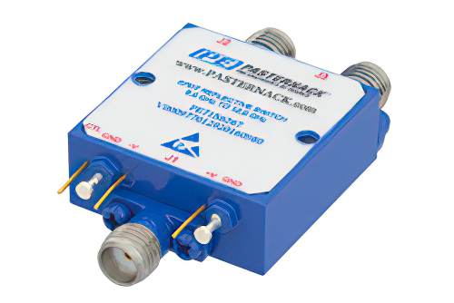 SPDT PIN二极管开关，工作频率为8 GHz至12 GHz，高达+20 dBm，SMA