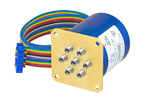 低插入损耗可重复继电器闩锁开关，单刀六掷，0.05 dB，端接，直流至40 GHz，5W，24V，指示器，TTL，2.92mm