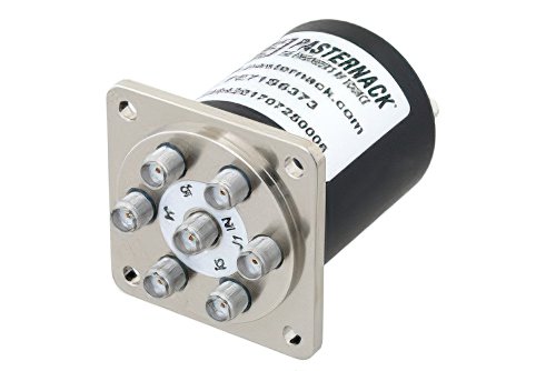 单刀六掷机电继电器常开开关，DC~18 GHz，高达 90W，12V