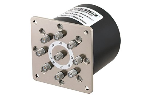 单刀八掷机电继电器常开开关，DC~18 GHz，高达 90W，12V，SMA