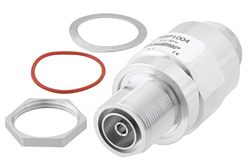 同轴射频浪涌保护器，7/16 F/F输入/输出穿墙式，698 MHz至2.7 GHz，直流通行，1000W，IP67，25mJ，20KA，滤波器，低PIM-155 dBc