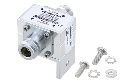 同轴射频浪涌保护器，N型F/F输入/输出，125 MHz至1 GHz，直流隔断，375W，220uJ，20kA，屏蔽盖和气管