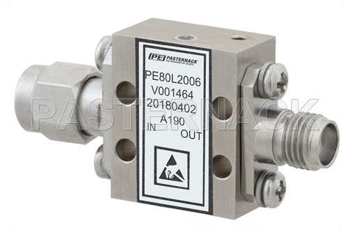 高功率限幅器，现场可更换 SMA，峰值功率 100W，恢复 15 us，平漏 14 dBm，2 GHz ~ 18 GHz
