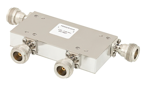 双节环行器，隔离度40 dB，2 GHz至4 GHz，10瓦，N型母头