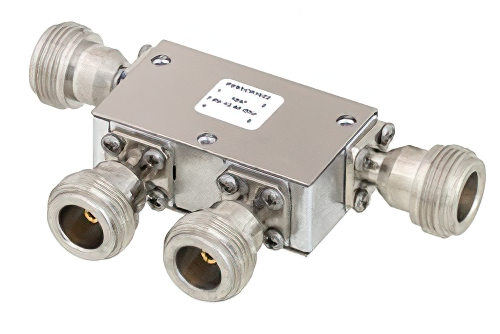 双节环行器，隔离度40 dB，7 GHz至12.4 GHz，5瓦，N型母头