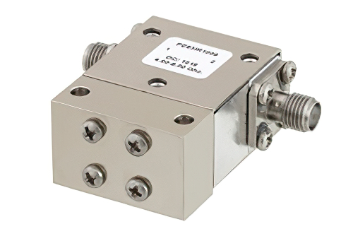 高功率隔离器，隔离度18 dB，4 GHz至8 GHz，50瓦，SMA母头