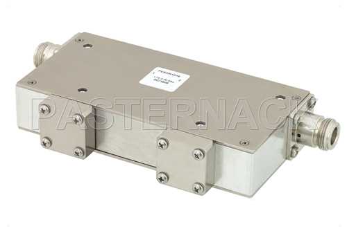 双节隔离器，隔离度40 dB，2 GHz至4 GHz，10瓦，SMA母头