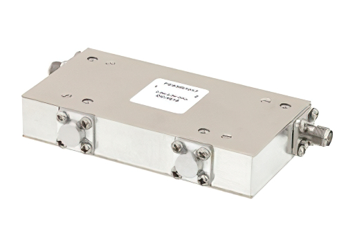 双节隔离器，隔离度40 dB，2 GHz至4 GHz，10瓦，N型母头
