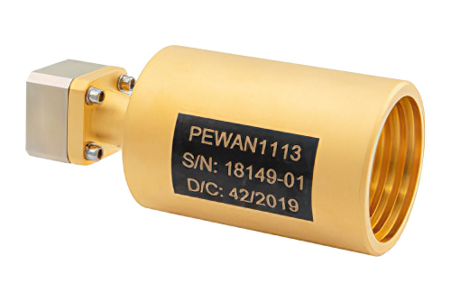 WR-28 波导标量馈电喇叭天线，工作频率26 GHz至30 GHz，增益17 dBi，UG-599/U 法兰