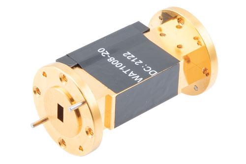 WR-22 波导固定衰减器，20 dB，UG-383/U盖法兰，4W