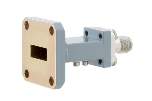 WR-42 波导同轴转接头，UG-597/U方盖法兰转端发射2.92mm母头，18 GHz~26.5 GHz