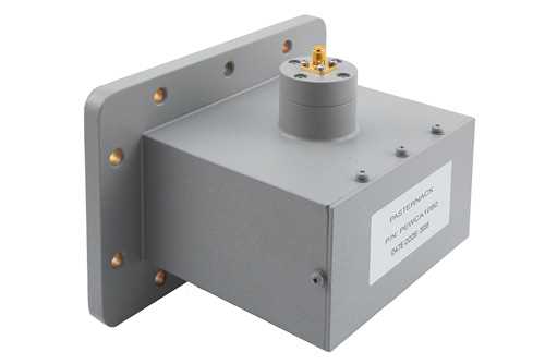 WR-430 波导同轴转接头，UDR22法兰转SMA母头，工作频率为1.72 GHz至2.61 GHz，铝材质