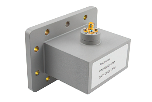 WR-284 波导同轴转接头，UDR32法兰转SMA母头，工作频率为2.6 GHz至3.95 GHz，铝材质