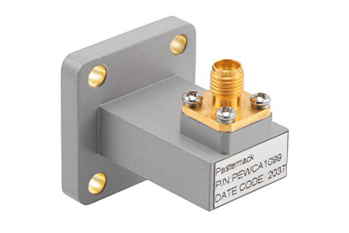 WR-51 波导同轴转接头，UBR180法兰转SMA母头，工作频率为14.5 GHz至22 GHz，黄铜材质