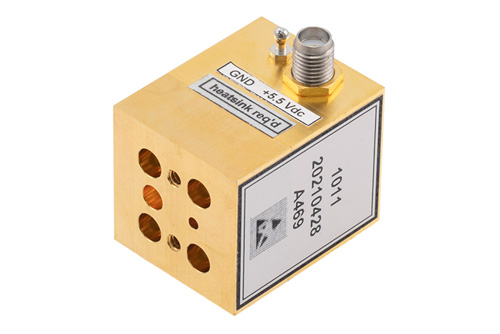 机械调谐耿氏二极管振荡器：WR-28，CF：35GHz，输出功率：+15dBm，调谐
范围：+/- 3GHz，UG-599/U