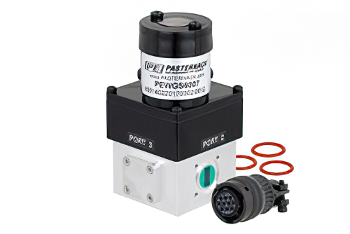 WR-42 波导机电式继电器单刀双掷闩锁开关，TTL，K频段，DC~26.5 GHz，800瓦，UG-595/U方盖法兰