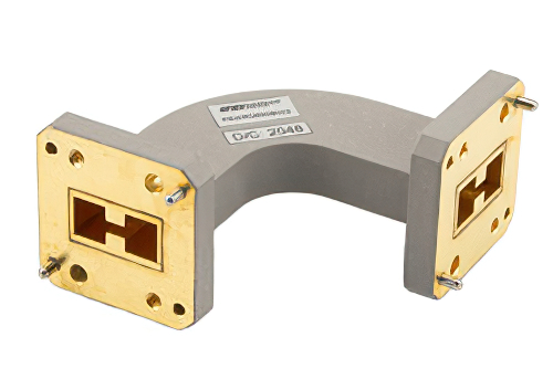 WRD-650弯波导，H型，UG方盖法兰，6.5 GHz至18 GHz