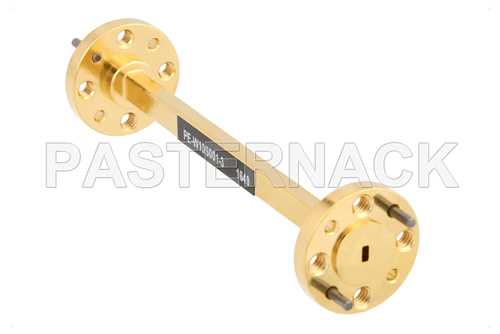 WR-10 仪表级直波导，3英寸，​UG-387/U-Mod圆盖法兰，​75 GHz ~ 110 GHz