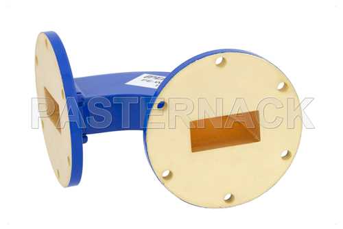WR-137 Commercial Grade Waveguide H-Plane with UG-344/U Flange Operating from 5.85 GHz to 8.2 GHz