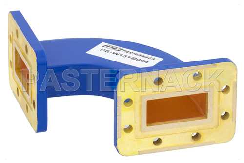 WR-137 Commercial Grade Waveguide H-Plane with CPR-137G Flange Operating from 5.85 GHz to 8.2 GHz