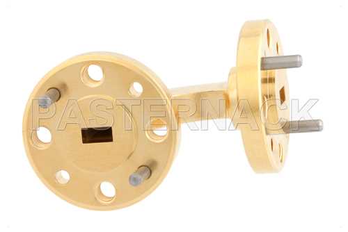 WR-15 Instrumentation Grade Waveguide H-Plane with UG-385/U Flange Operating from 50 GHz to 75 GHz