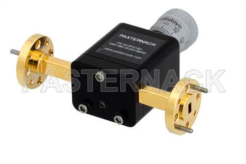 WR-15 波导移相器，0至180度，50 GHz ~75 GHz，UG-385/U圆盖法兰