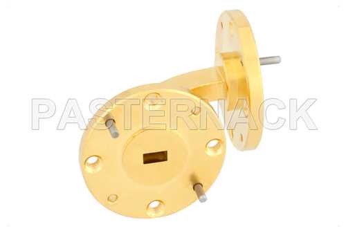 WR-19 Instrumentation Grade Waveguide H-Plane with UG-383/U-Mod Flange Operating from 40 GHz to 60 GHz