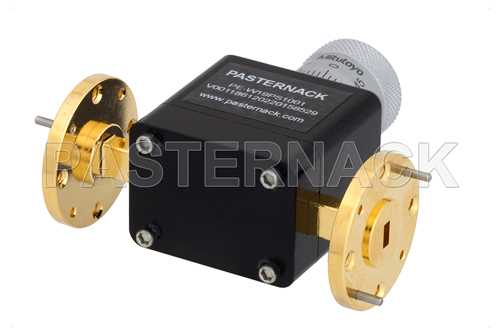 WR-19 波导移相器，0至180度，40 GHz ~60 GHz，UG-383/U-Mod圆盖法兰