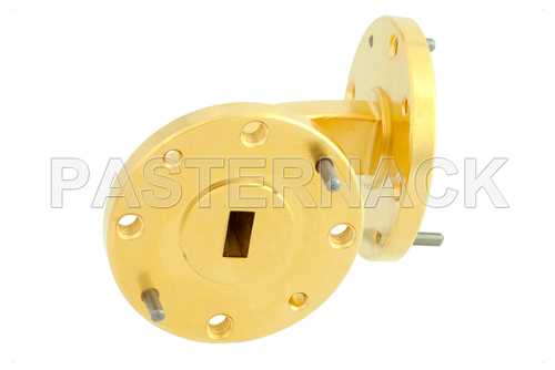 WR-22 Instrumentation Grade Waveguide E-Plane with UG-383/U Flange Operating from 33 GHz to 50 GHz