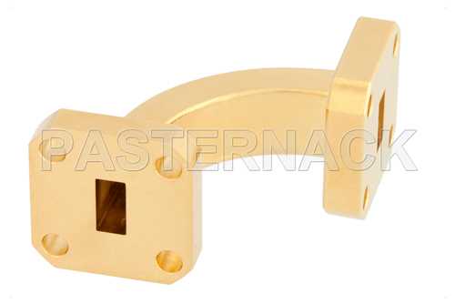 WR-28 Instrumentation Grade Waveguide E-Plane with UG-599/U Flange Operating from 26.5 GHz to 40 GHz