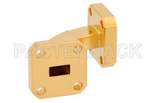 WR-28 Instrumentation Grade Waveguide H-Plane with UG-599/U Flange Operating from 26.5 GHz to 40 GHz