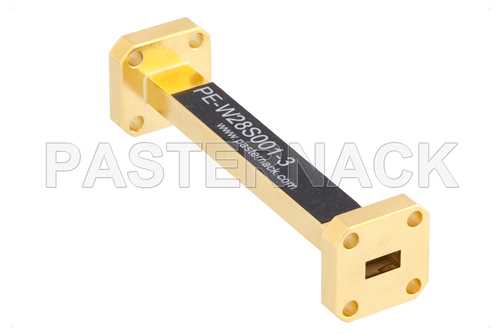 WR-28 仪表级直波导，3英寸，UG-599/U法兰，26.5 GHz ~ 40 GHz